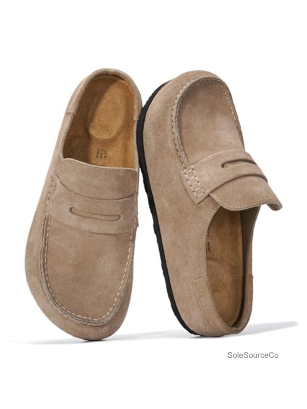 Women's Genuine Leather Clogs Non-Slip Mules Comfortable Memory Foam